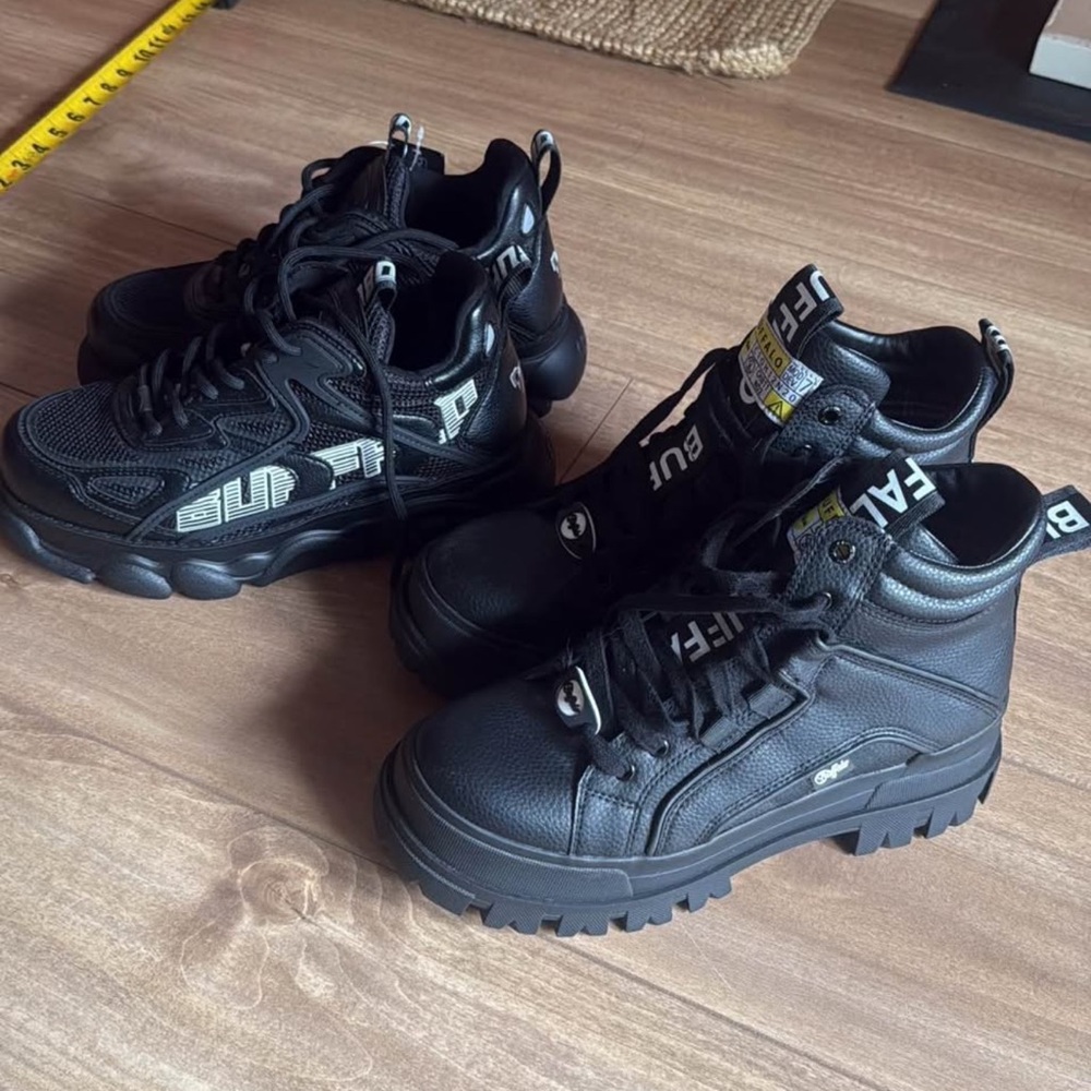 Two Pairs of Buffalo Vegan Leather Boots - New